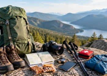 Echipament pentru trekking de o zi: lista esențială pentru începători în munte și parcuri naționale